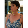 Orecchini pendenti boule in argento dorato