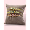 Bracciale trilogy in argento dorato e cubic zirconia