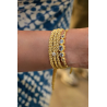 Bracciale trilogy in argento dorato e cubic zirconia