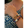 Bracciale donna in argento dorato e pietre naturali