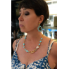Orecchini in argento dorato con turchese
