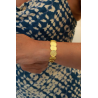 Bracciale in argento dorato con monete satinate