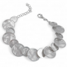 Bracciale in argento dorato con monete satinate