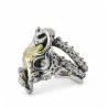 Anello in argento con stella marina in bronzo dorato