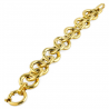 Bracciale donna ad anelli in argento dorato