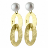 Orecchini donna ovali pendenti con perle