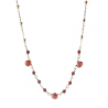 Girocollo donna in argento rosa con granato naturale