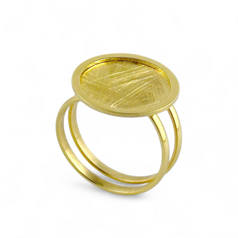 Anello donna contrariè in argento dorato