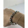 Bracciale uomo in argento a forma di catena di bicicletta