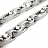 Girocollo donna chain con maglie ovali in argento e centrale di zirconi