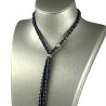 Bracciale che diventa collana in seta colorata e argento - Patrizia Farinola