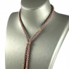 Bracciale che diventa collana in seta colorata e argento - Patrizia Farinola