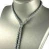 Bracciale che diventa collana in seta colorata e argento - Patrizia Farinola