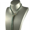 Bracciale che diventa collana in seta colorata e argento - Patrizia Farinola