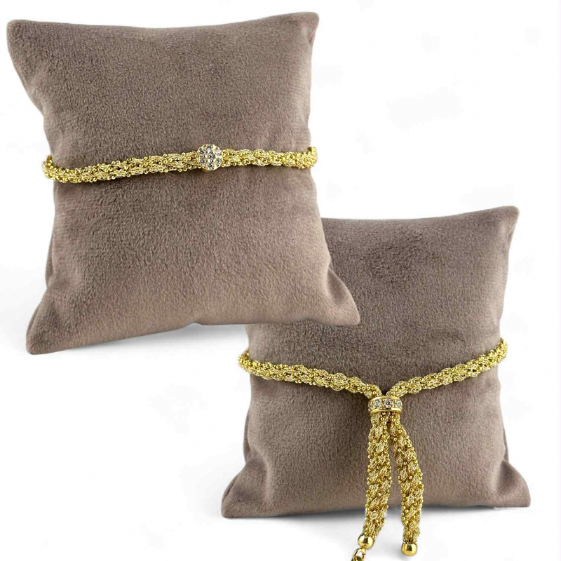 Bracciale in seta colorata e argento - Patrizia Farinola