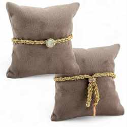 Bracciale in seta colorata e argento - Patrizia Farinola