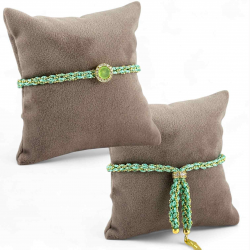 Bracciale in seta colorata e argento - Patrizia Farinola
