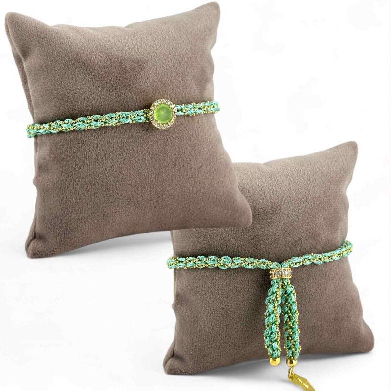Bracciale in seta colorata e argento - Patrizia Farinola