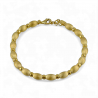 Bracciale ad olive in argento dorato satinato