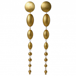 Orecchini pendenti con olive degradè in argento dorato